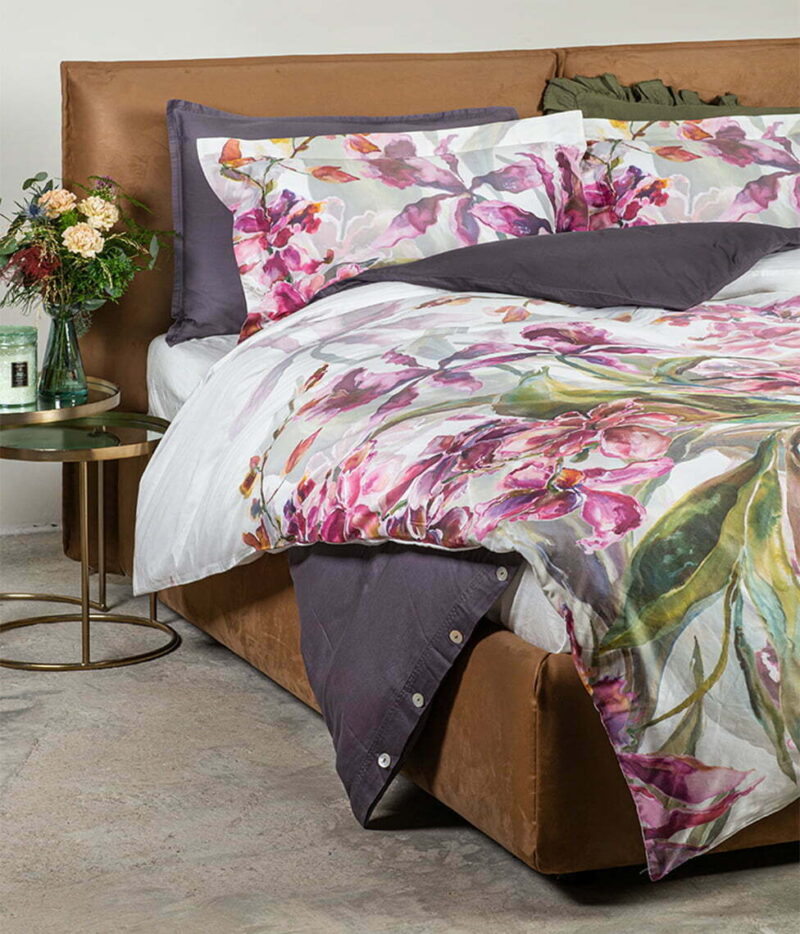 Комплект постельного белья DecoFlux ORCHIDS MODERN WHITE, крупный цветочный принт