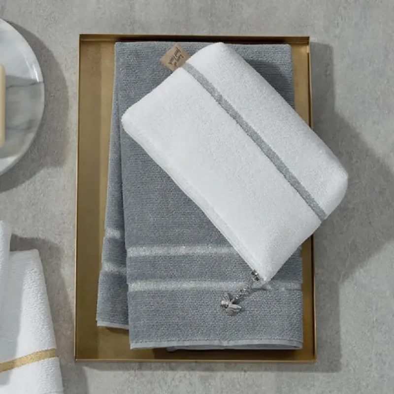 Рисунок Feiler LA GLAMOUR WEIB-SILVER — серое с белой полосой